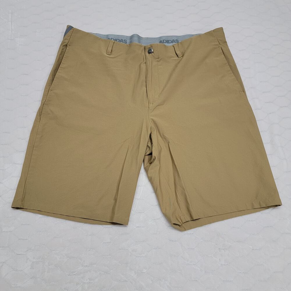 adidas Ultimate365 Golf Shorts Mens 40 Tan Khaki Stretch Performance Athletic